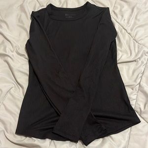 WOMES Black Slim Fit Long Sleeve S